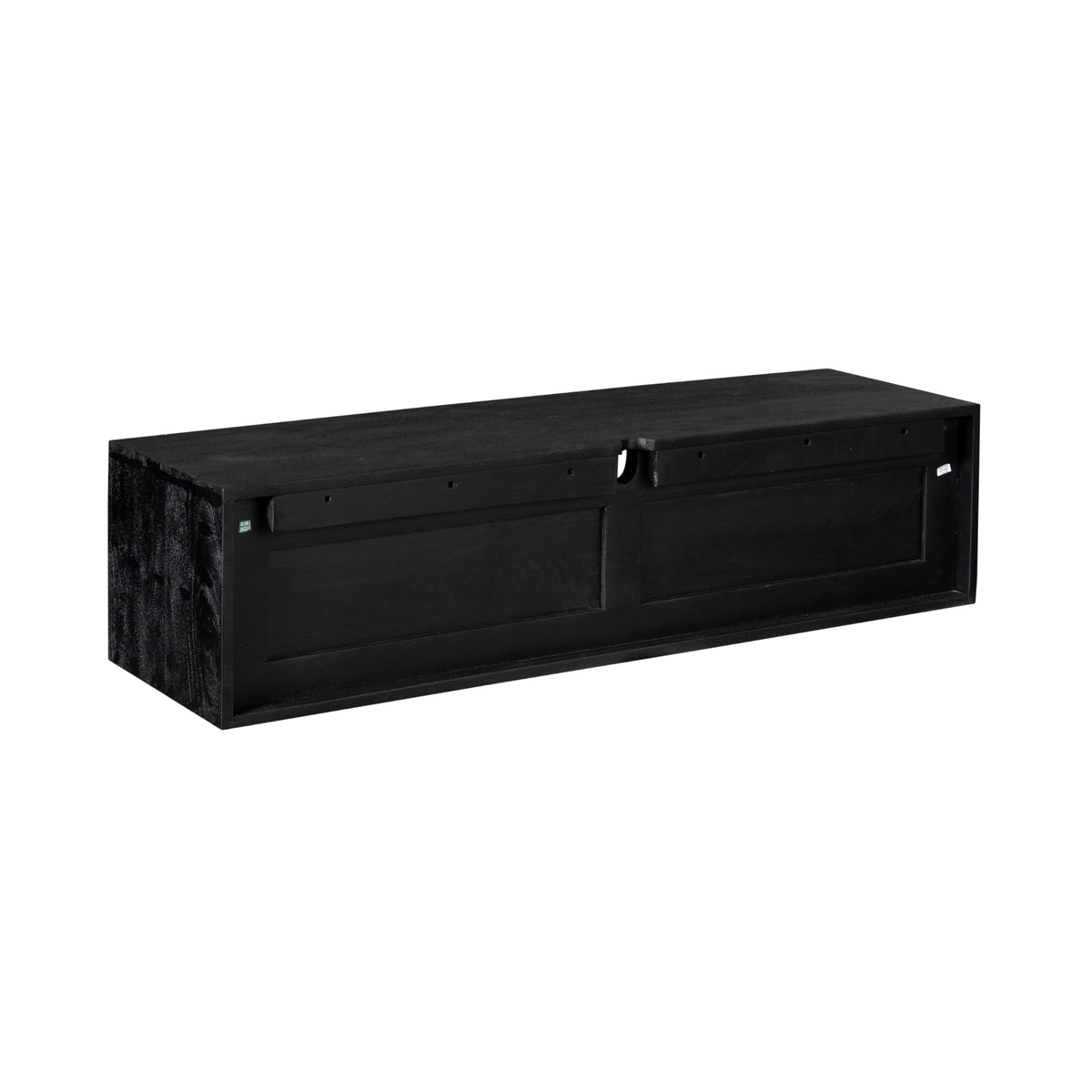 Zwevend TV-meubel Ambiance Mangohout Zwart 120cm Starfurn