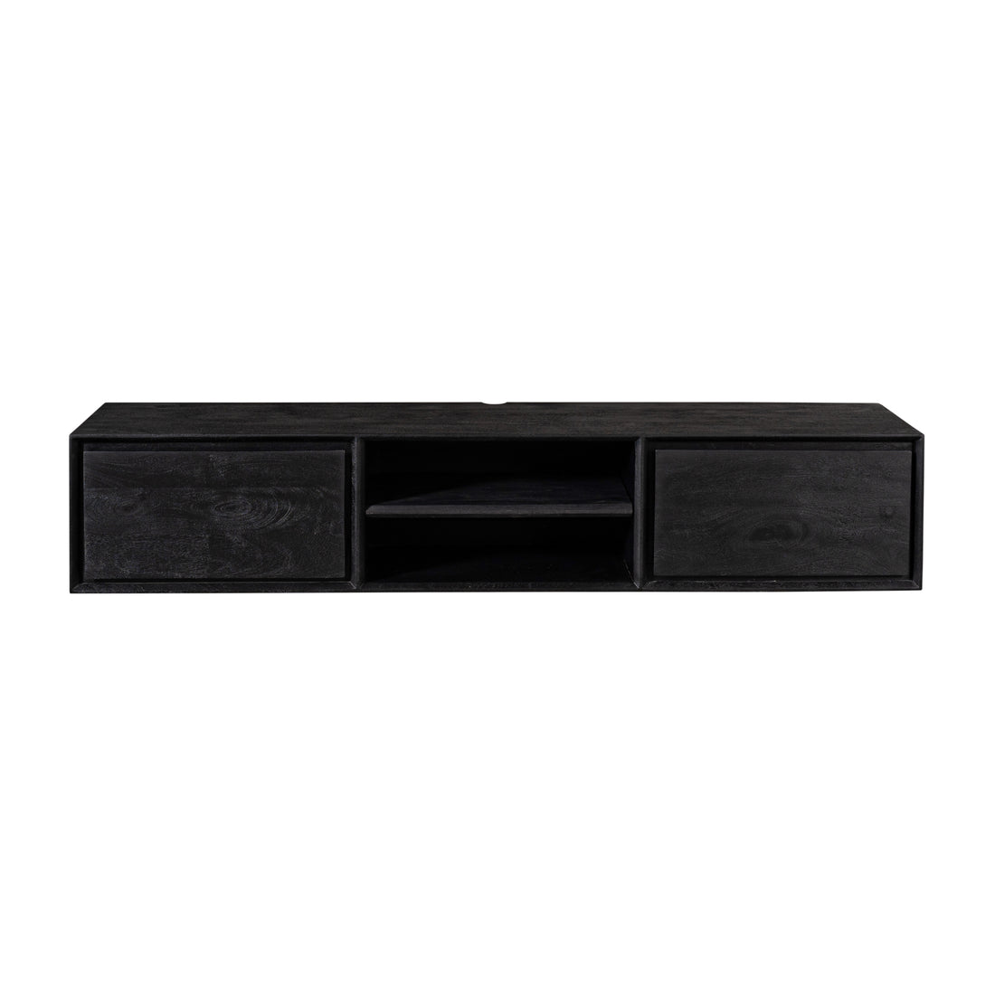 Zwevend TV-meubel Ambiance Mangohout Zwart 160cm Starfurn
