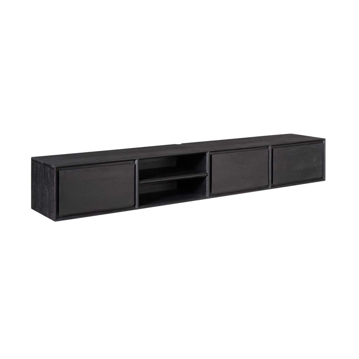 Zwevend TV-meubel Ambiance Mangohout Zwart 200cm Starfurn