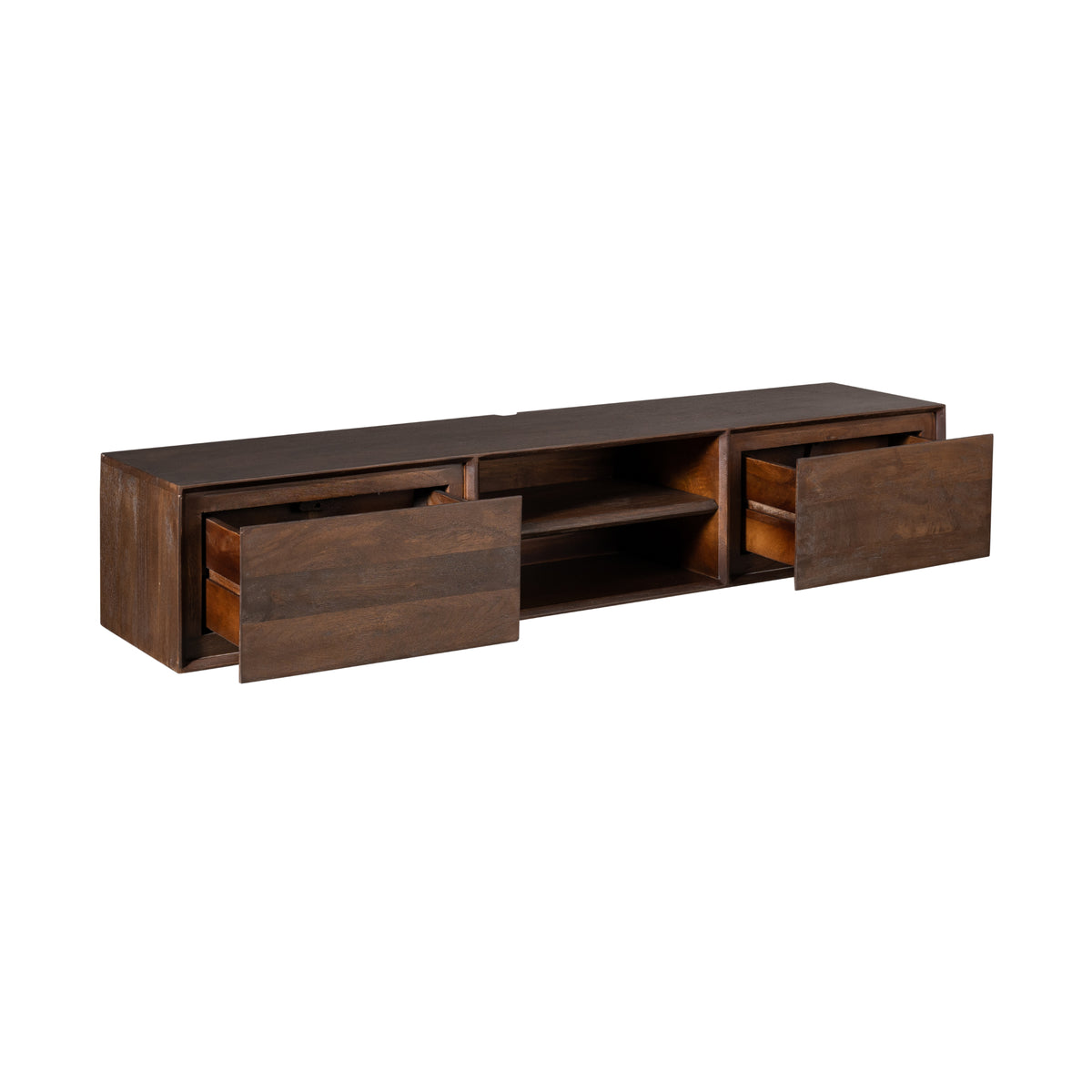 Zwevend TV-meubel Ambiance Mangohout Bruin 160cm Starfurn