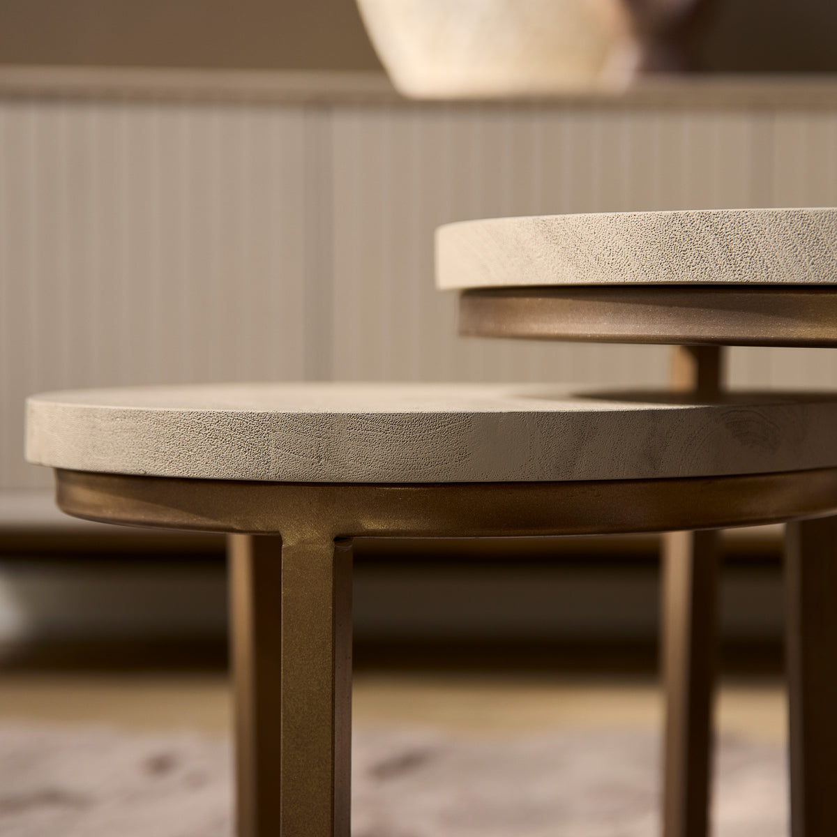 Salontafels Madison Mangohout Zand Set van 3 Starfurn