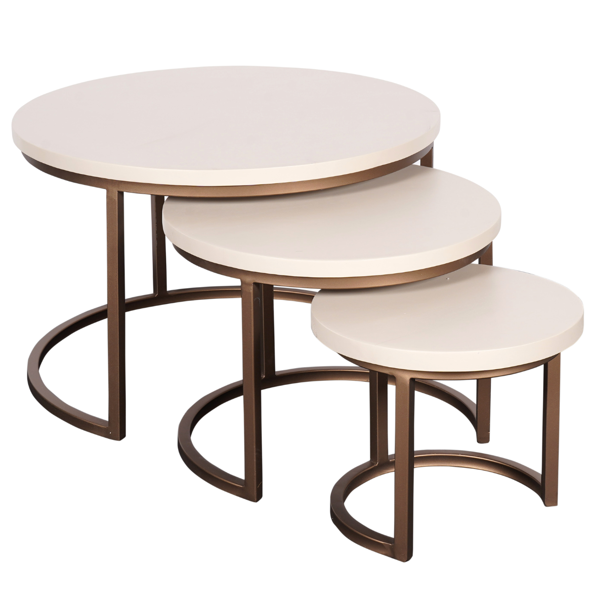 Salontafels Madison Mangohout Zand Set van 3 Starfurn