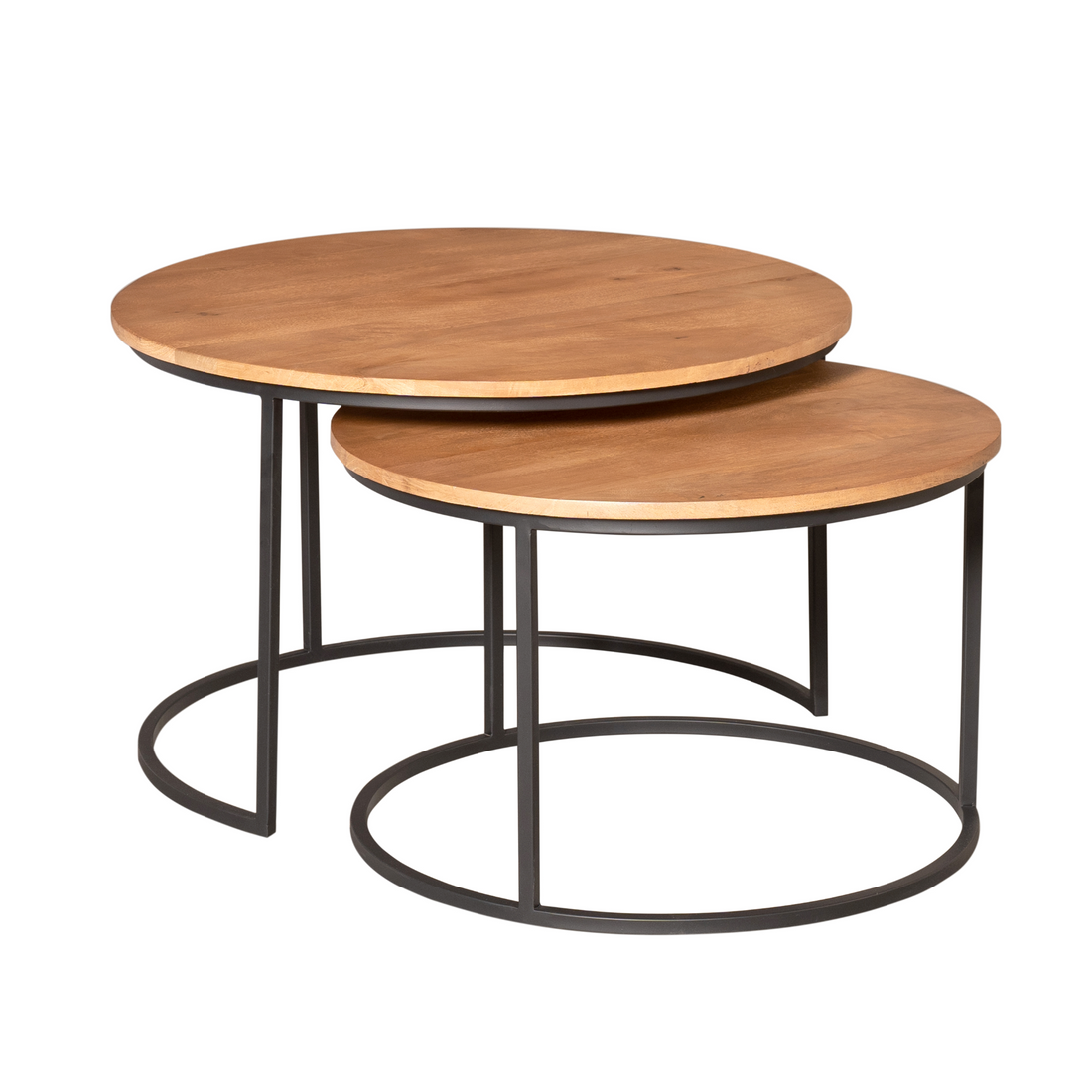 Salontafels Madison Mangohout Naturel Set Van 2 Starfurn