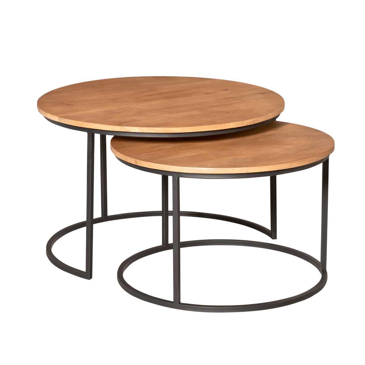Salontafels Madison Mangohout Naturel Set van 2 Starfurn