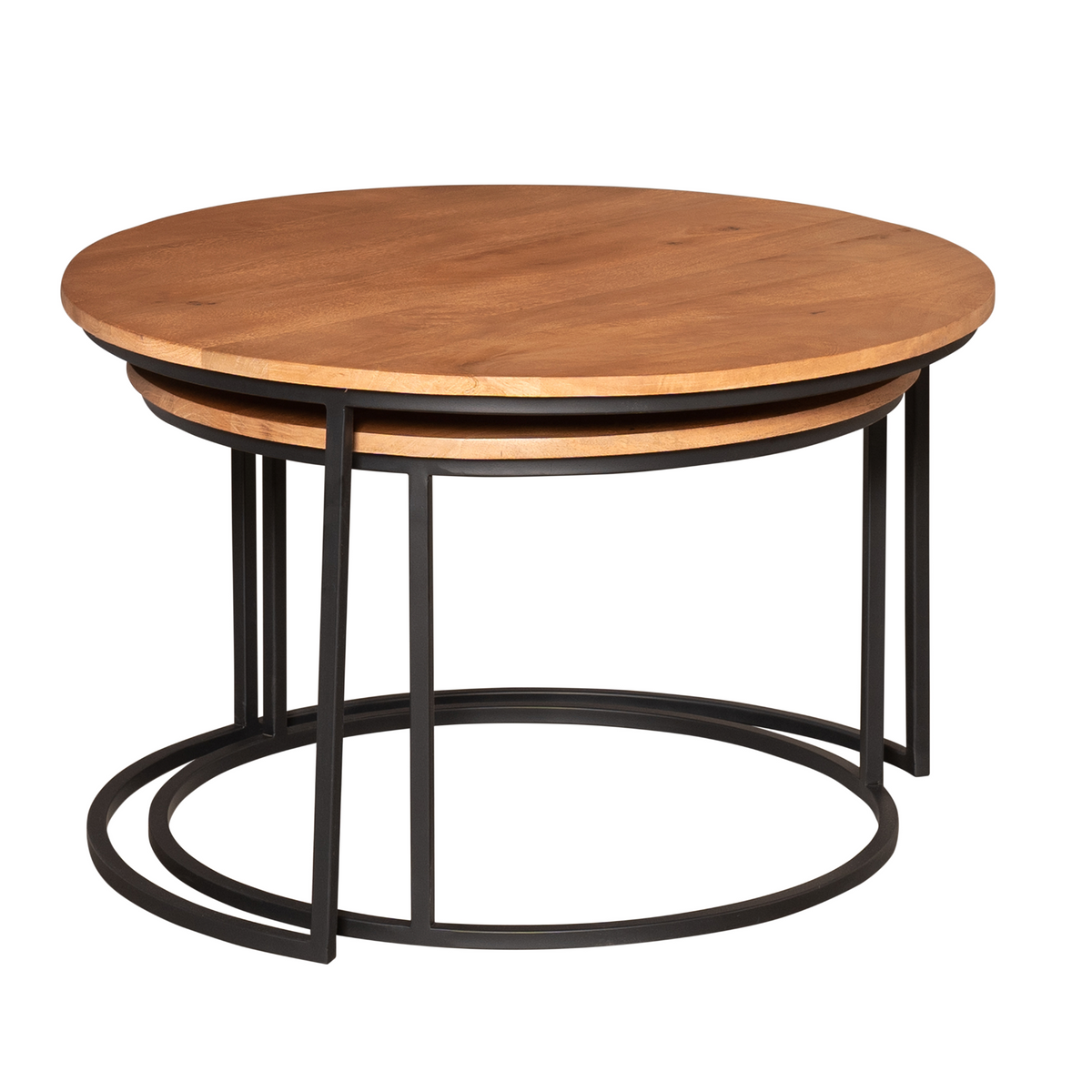 Salontafels Madison Mangohout Naturel Set van 2 Starfurn