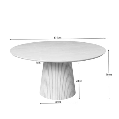 Eettafel Solana Mangohout Bruin Rond 130cm Starfurn