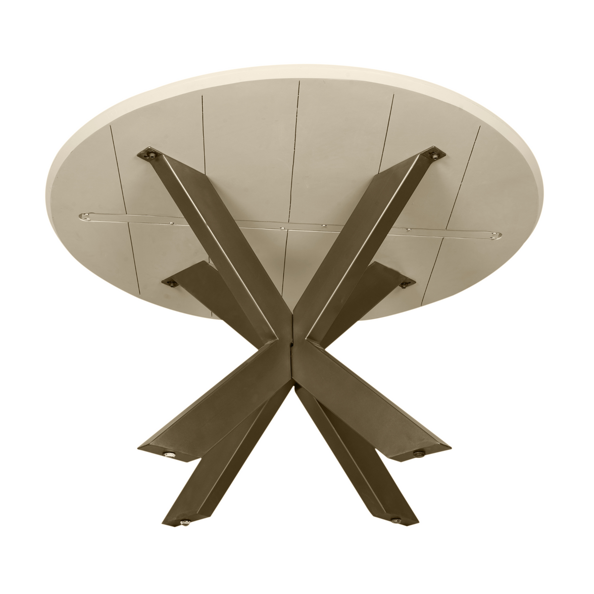 Eettafel Madison Mangohout Zand Rond 130cm Starfurn