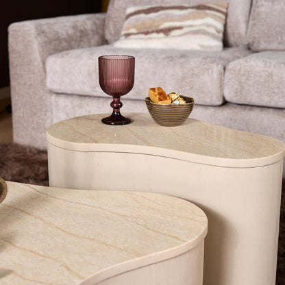 Salontafel Lovi Mangohout Zand 77cm Starfurn
