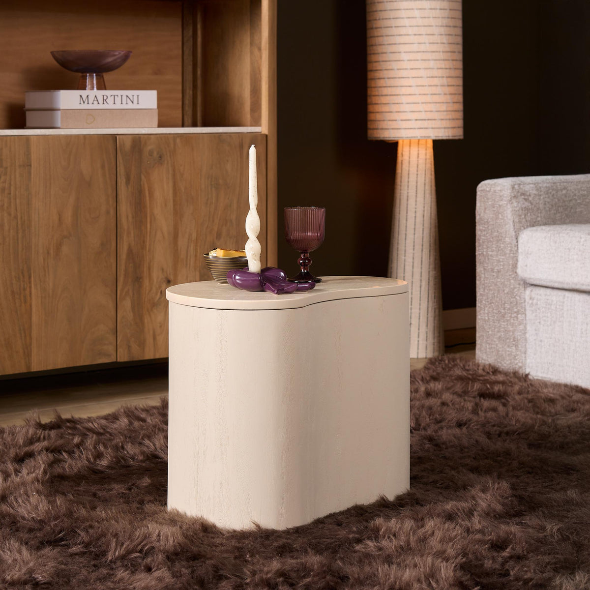 Salontafel Lovi Mangohout Zand 50cm Starfurn