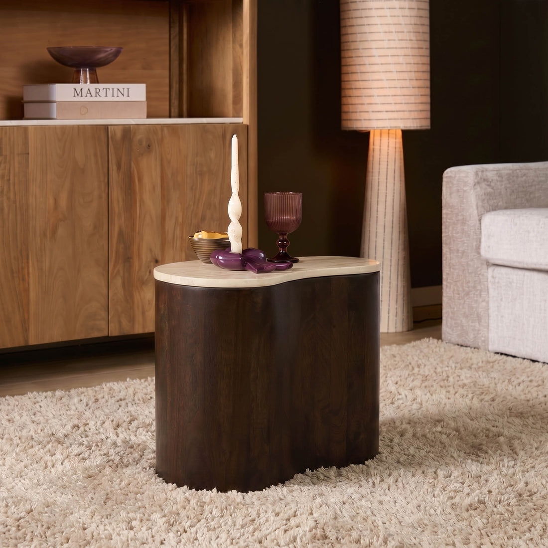 Salontafel Lovi Mangohout Bruin 50cm Starfurn