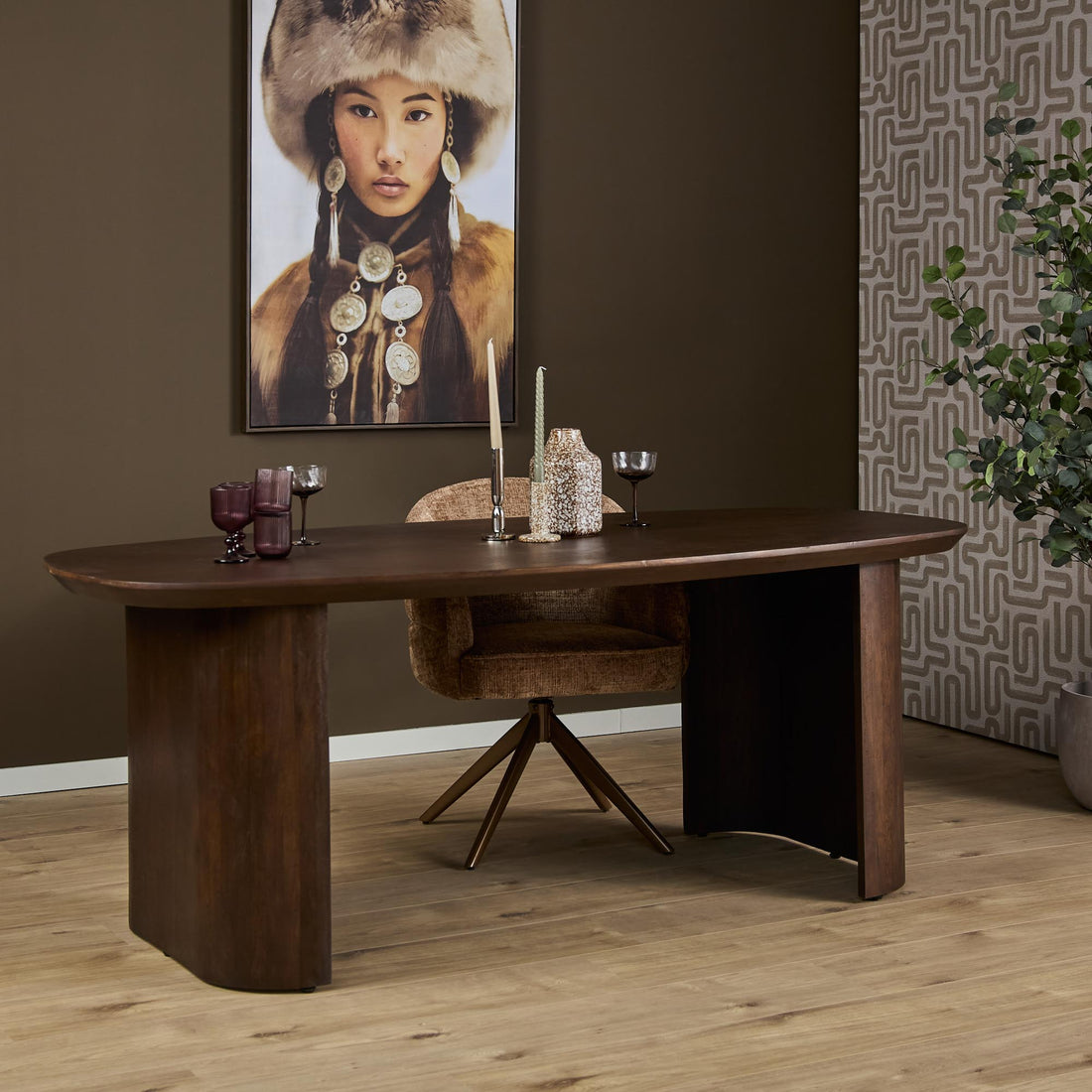 Eettafel Maré Mangohout Bruin 200cm Starfurn