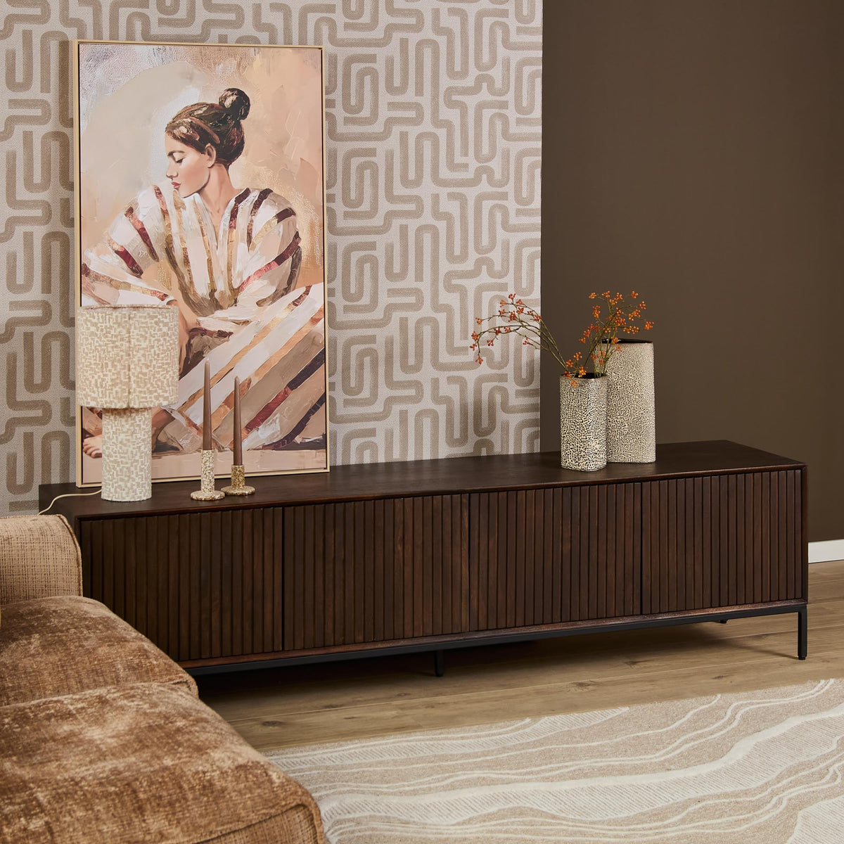 TV-meubel Madison Mangohout Bruin 210cm Starfurn