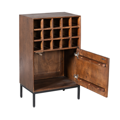 Wijnkast Madison Mangohout Bruin 55cm Starfurn