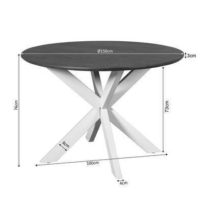 Eettafel Madison Mangohout Naturel Rond 150cm Starfurn