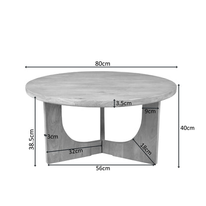 Salontafel Guus Mangohout Naturel 80cm Starfurn