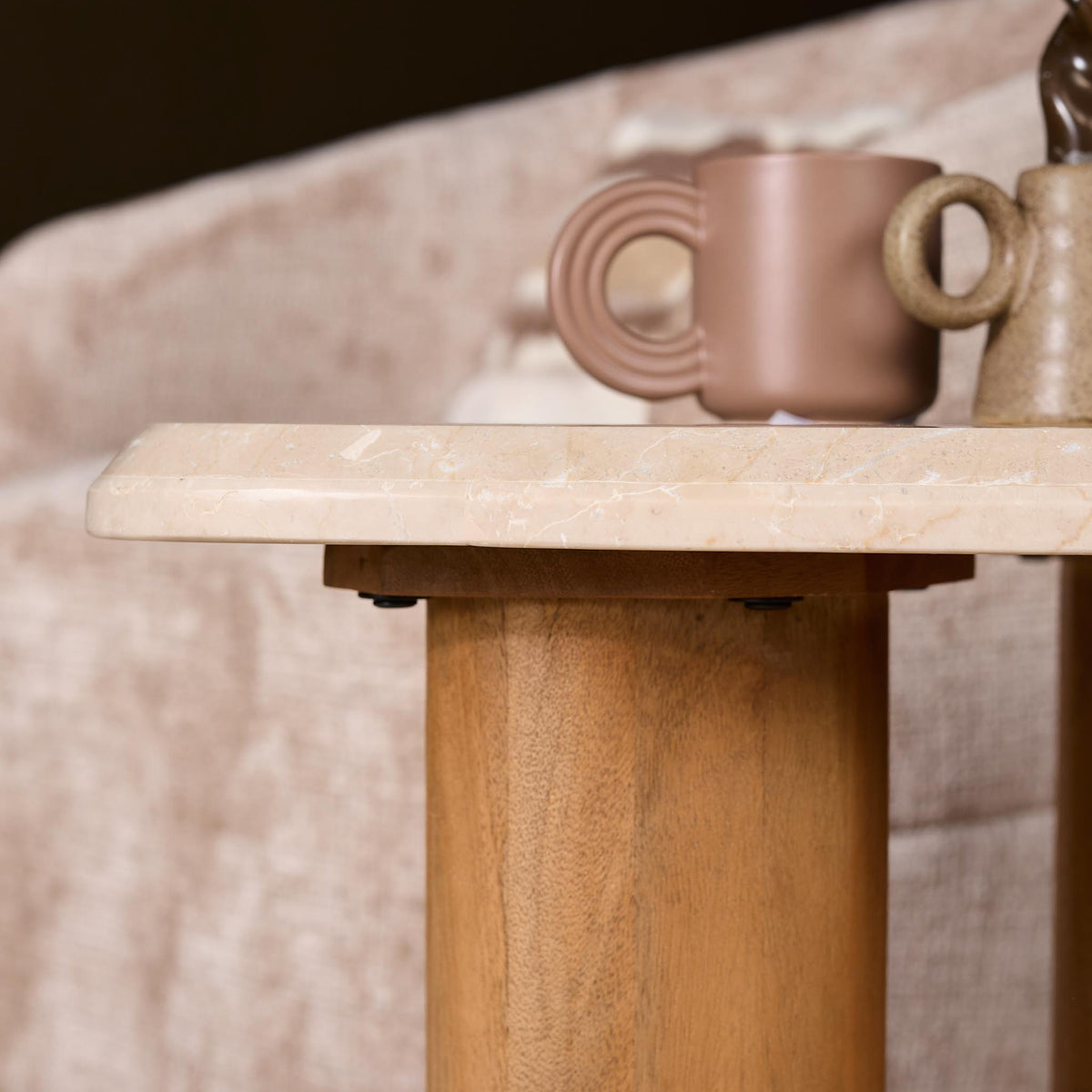 Bijzettafel Nuvé Botticino Marmer Naturel 60cm Starfurn