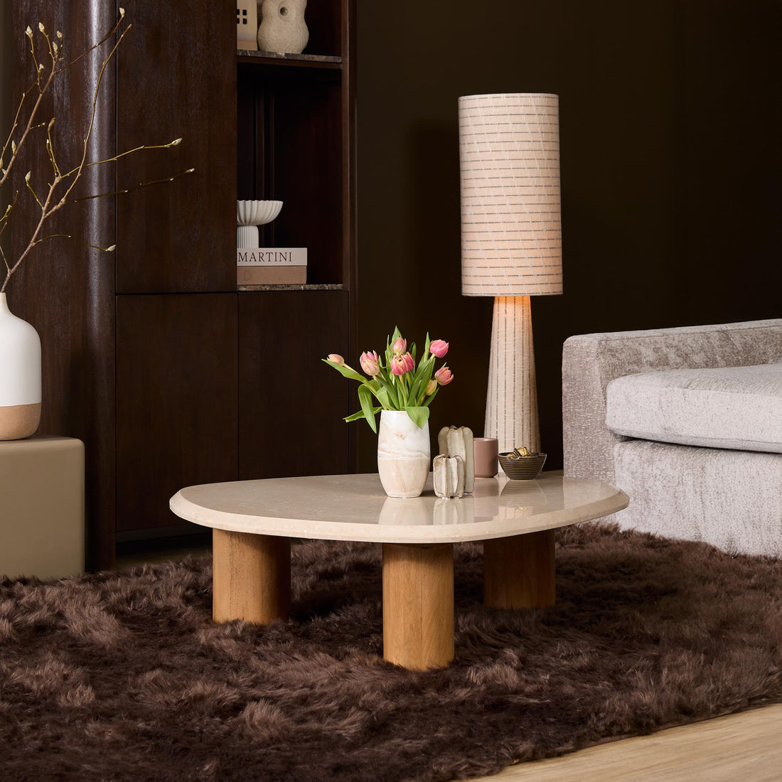Salontafel Nuvé Botticino Marmer Naturel 100cm Starfurn