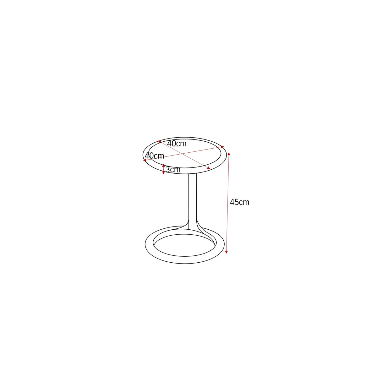 Salontafel Elias Wit 60cm Starfurn