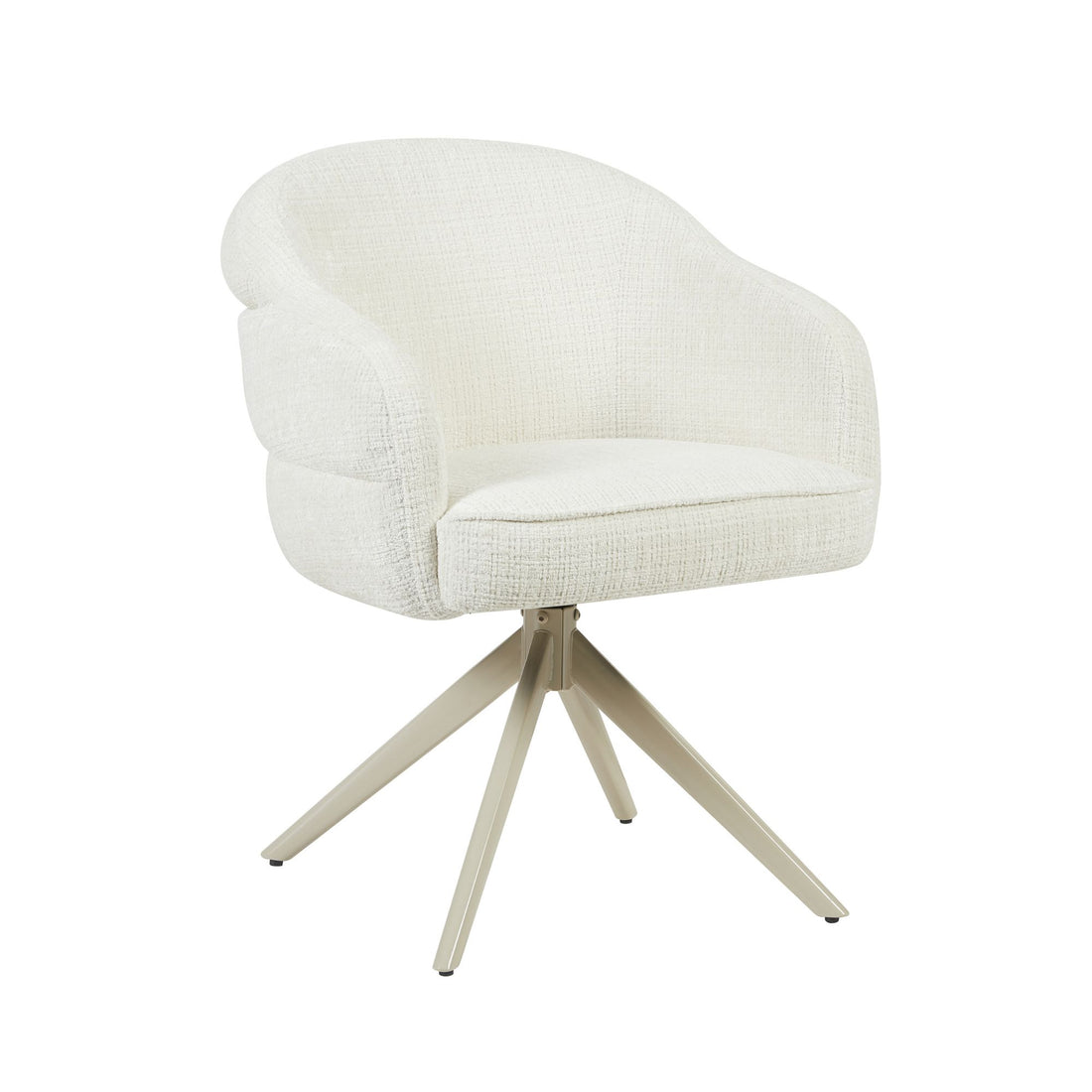 Eetkamerstoel Bella Stof Off White Met Armleuning Starfurn