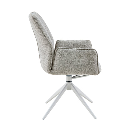 Eetkamerstoel Hera Stof Beige Met Armleuning Starfurn