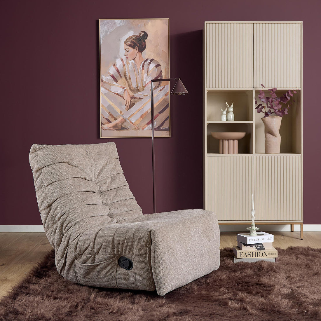 Relaxfauteuil Zen Stof Taupe Starfurn