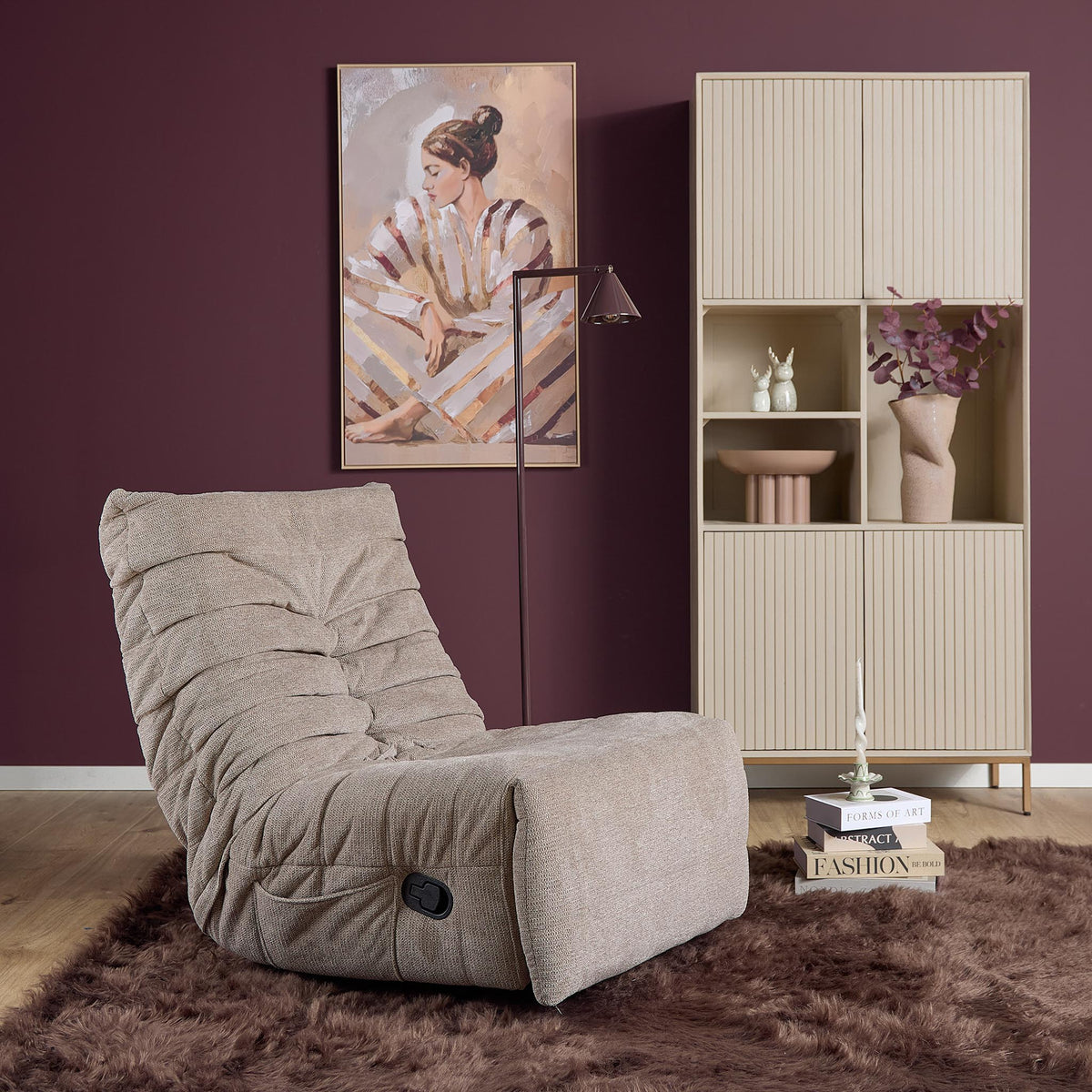 Relaxfauteuil Zen Stof Taupe Starfurn