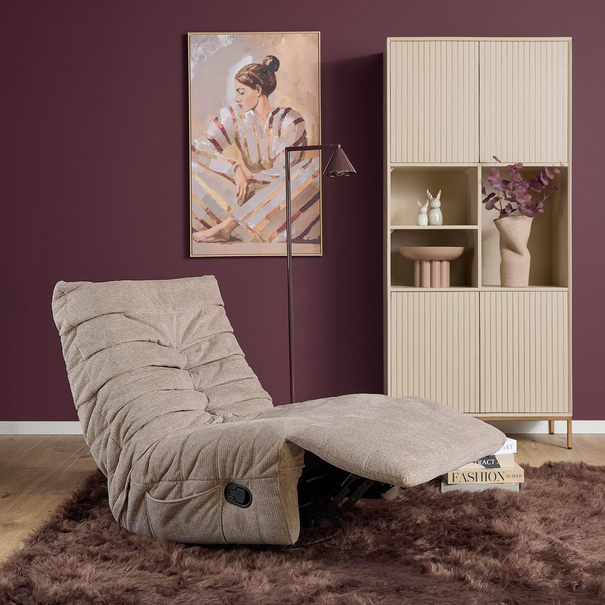 Relaxfauteuil Zen Stof Taupe Starfurn