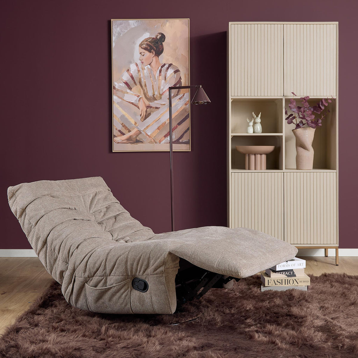 Relaxfauteuil Zen Stof Taupe Starfurn