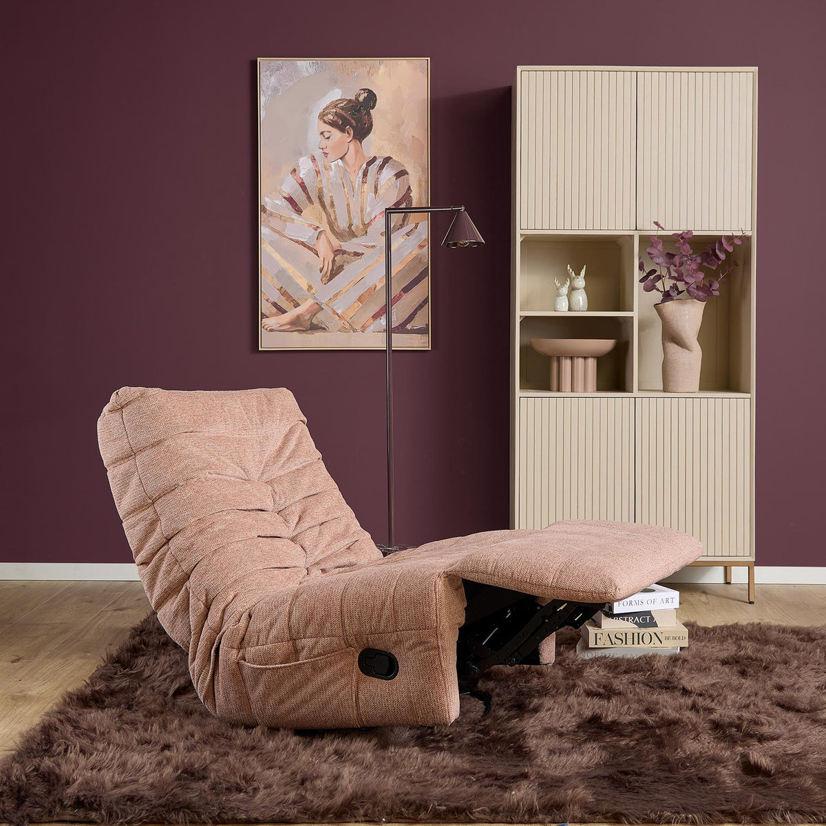 Relaxfauteuil Zen Stof Roze Starfurn