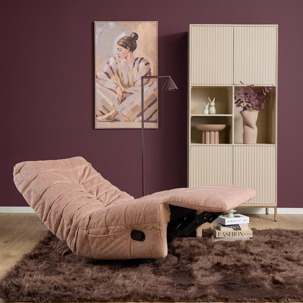 Relaxfauteuil Zen Stof Roze Starfurn