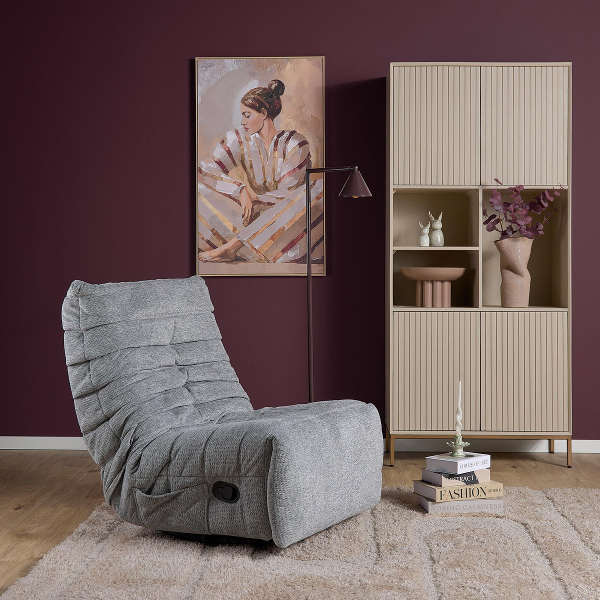 Relaxfauteuil Zen Stof Grijs Starfurn
