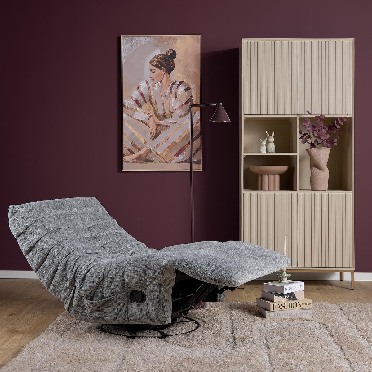 Relaxfauteuil Zen Stof Grijs Starfurn