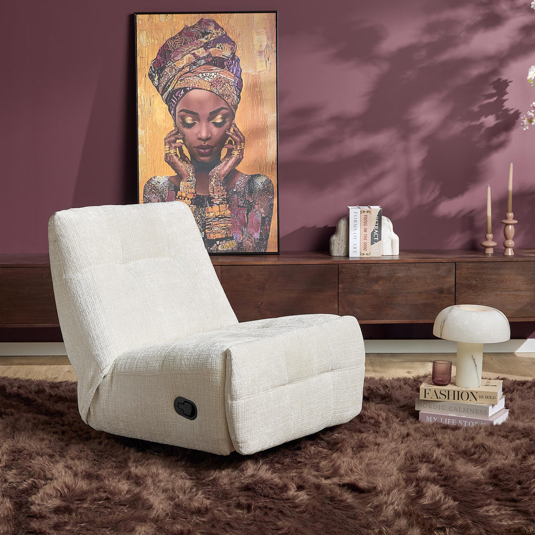Relaxfauteuil Chill Stof Off White Starfurn