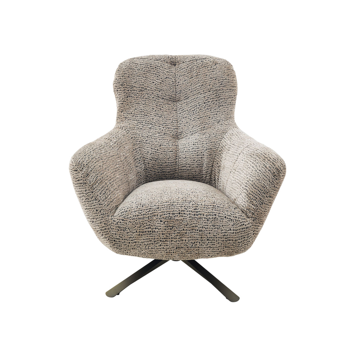 Fauteuil Nena Draaibaar Stof Bruin Starfurn