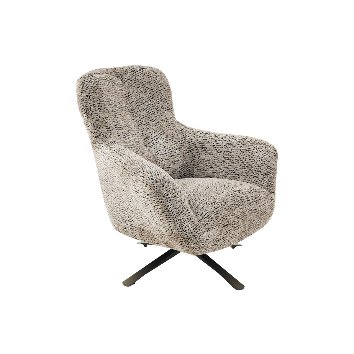 Fauteuil Nena Draaibaar Stof Bruin Starfurn