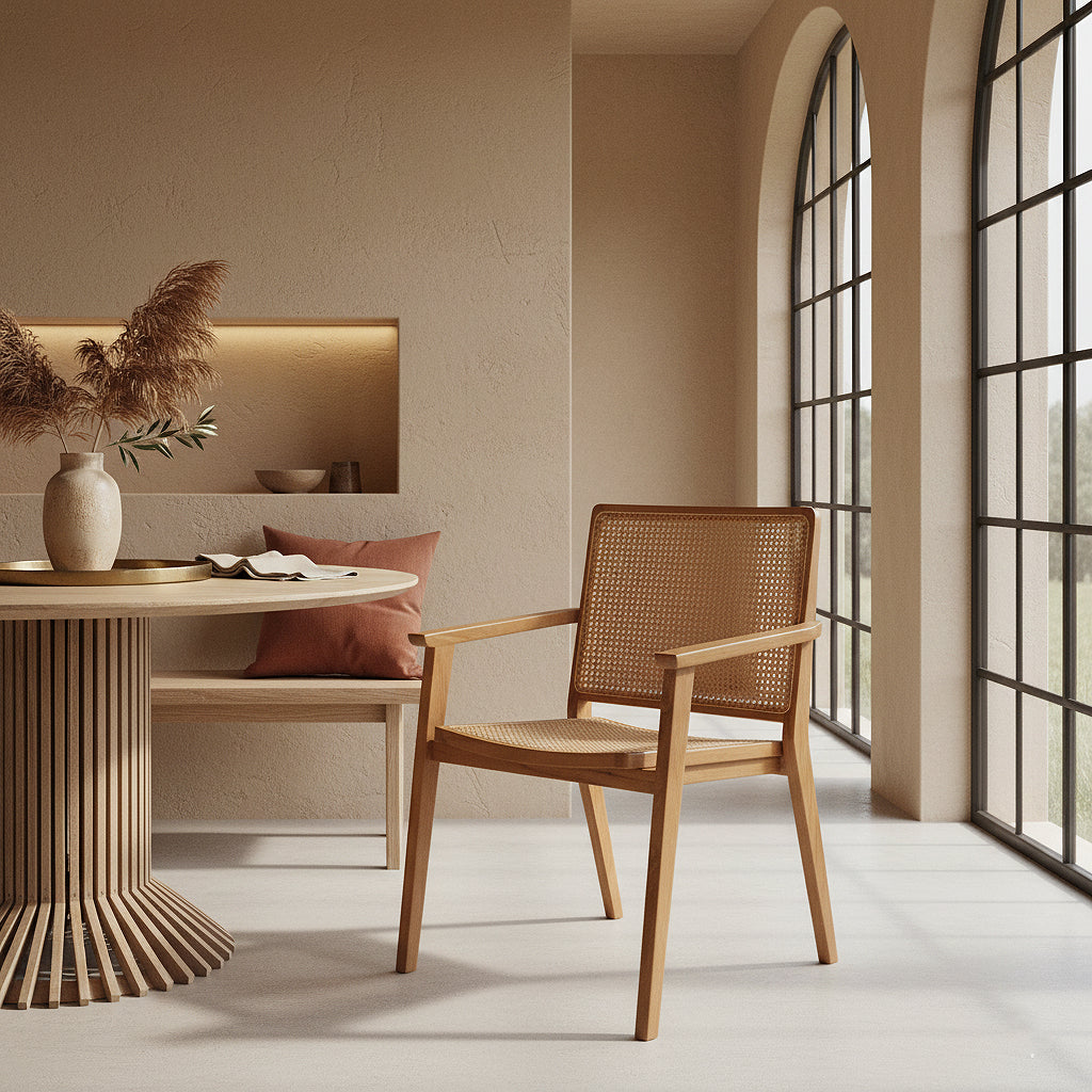 Set van 2 Eetkamerstoelen Nova Teak Raw Materials