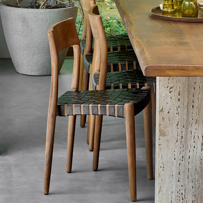Freya Eetkamerstoel Leer Zwart Raw Materials