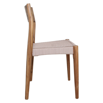 Freya donker teakhouten tuinstoel Naturel Raw Materials