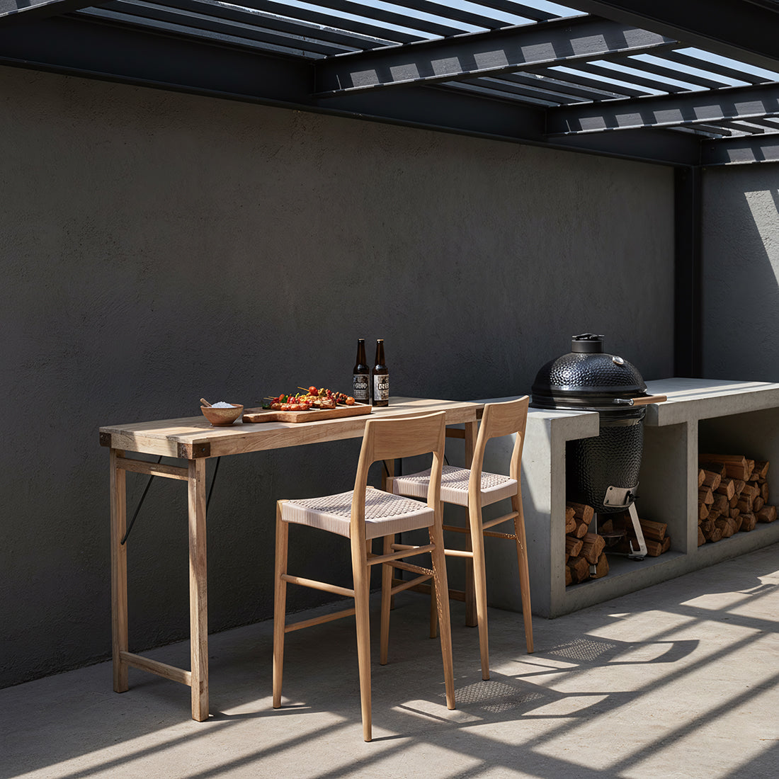 Barstoel Freya Teakhout Outdoor Raw Materials
