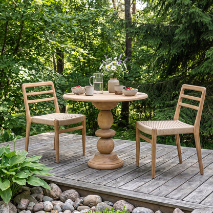 Verano Terrasstoel zonder Armleuning Naturel Set van 2 Raw Materials
