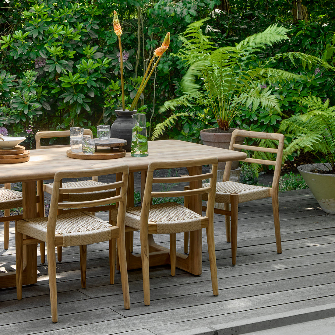 Verano Terrasstoel zonder Armleuning Naturel Set van 2 Raw Materials