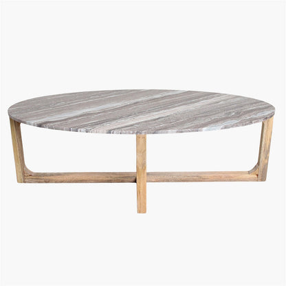 Salontafel Marmer Fantasy Ovaal Bruin Raw Materials