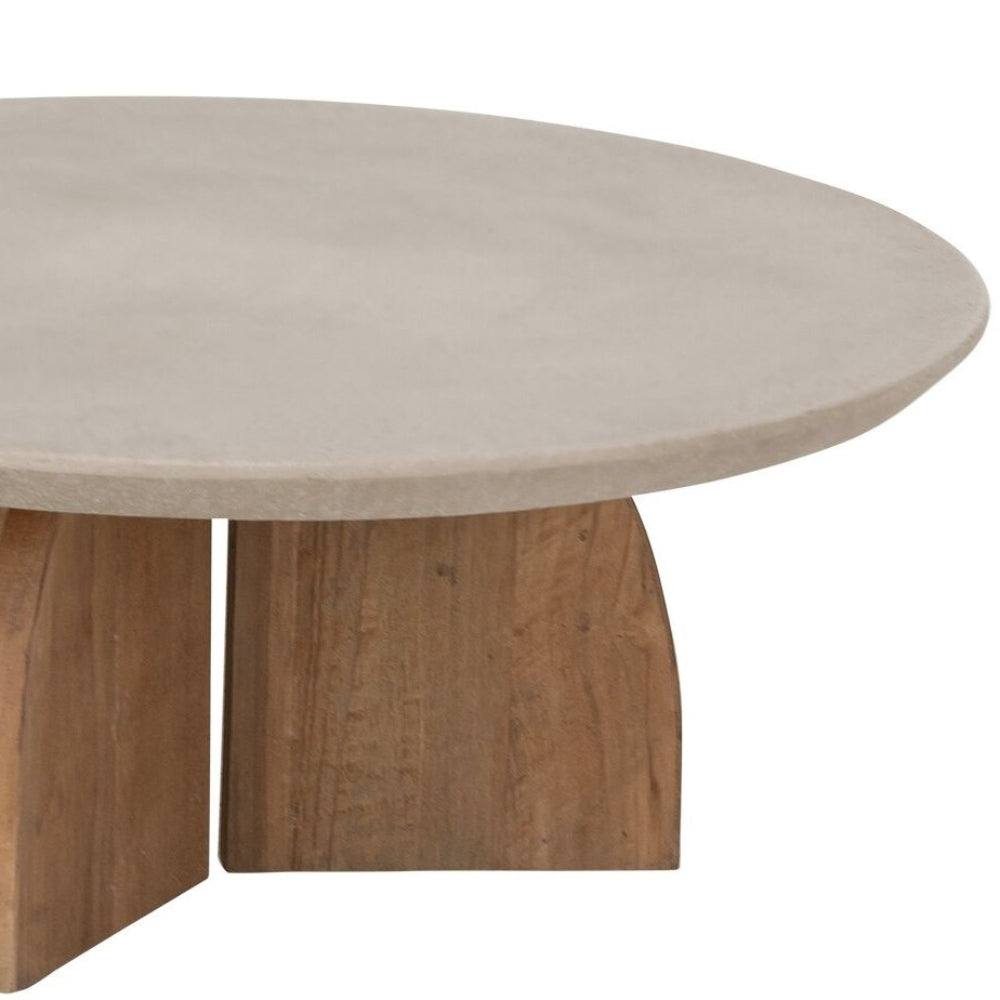 DTP Home Salontafel Nova Set van 2 Teakhout + Travertin
