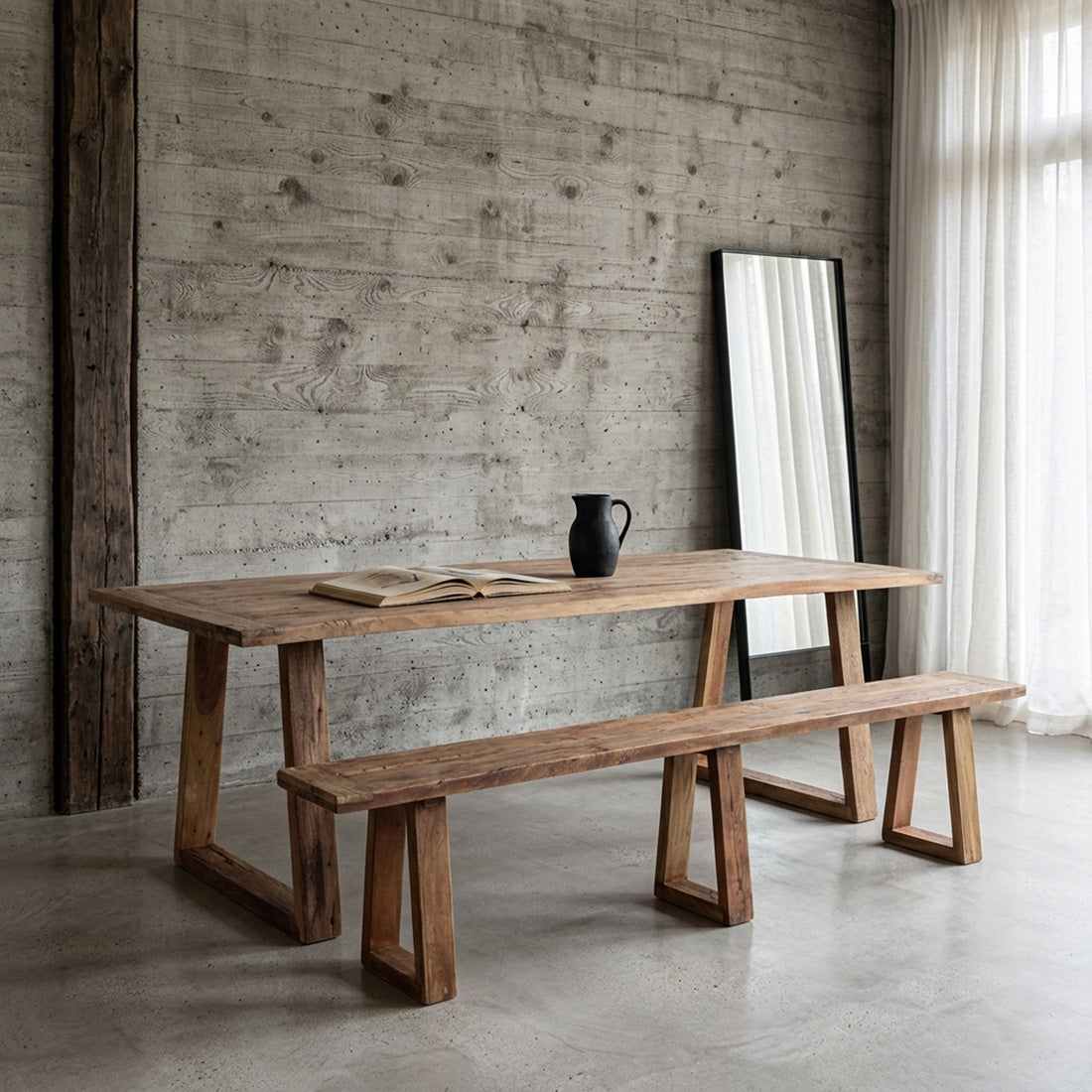 Teakhouten Eettafel Farmwood 200cm Raw Materials