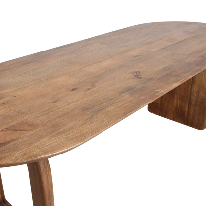 Bullnose Eettafel Mix Bruin 180cm Raw Materials