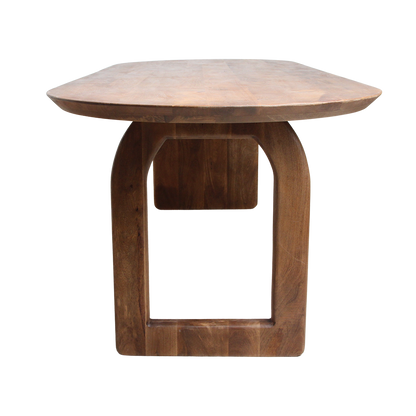 Bullnose Eettafel Mix Bruin 200cm Raw Materials