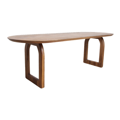 Bullnose Eettafel Open Bruin 240cm Raw Materials