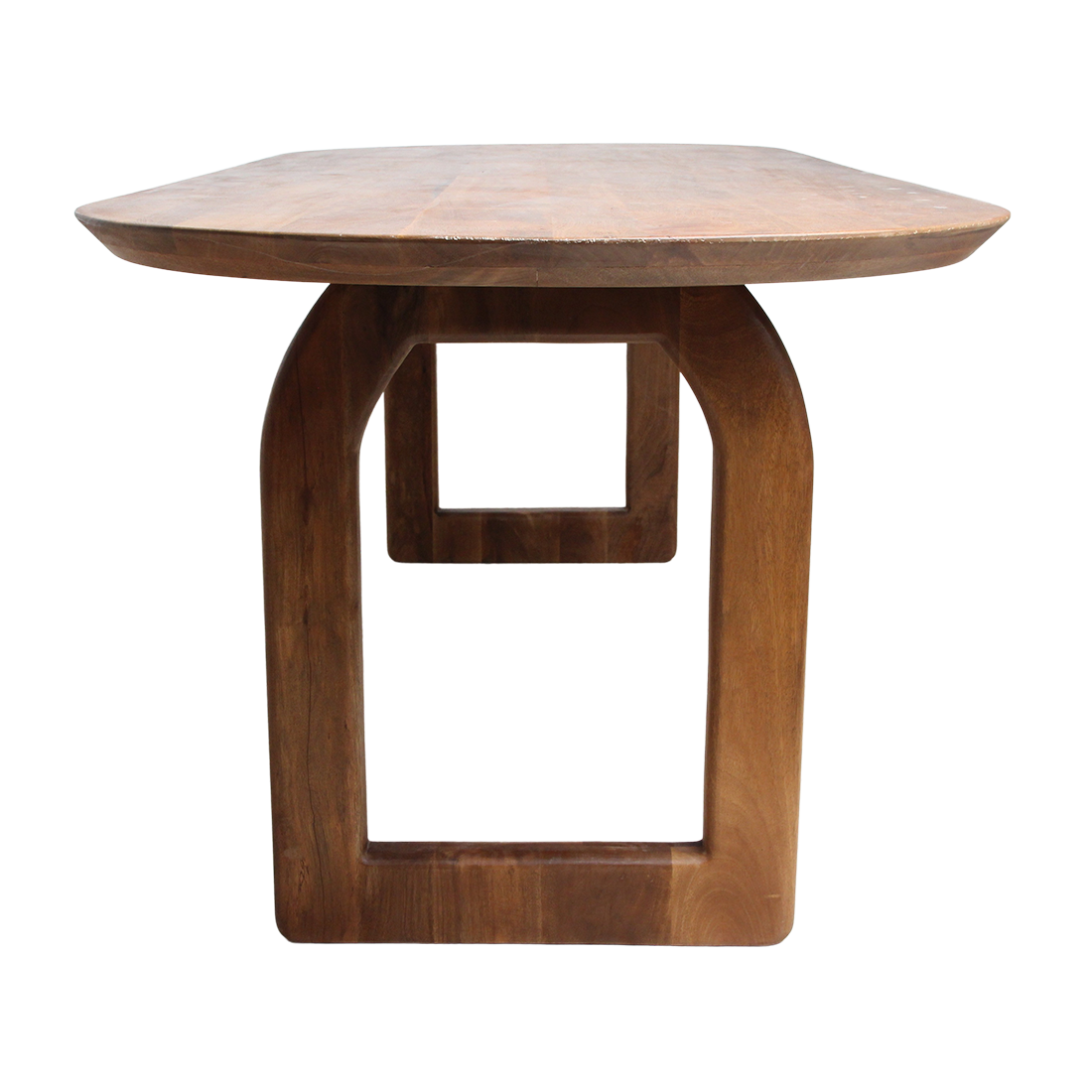 Bullnose Eettafel Open Bruin 240cm Raw Materials
