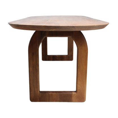 Bullnose Eettafel Open Bruin 240cm Raw Materials