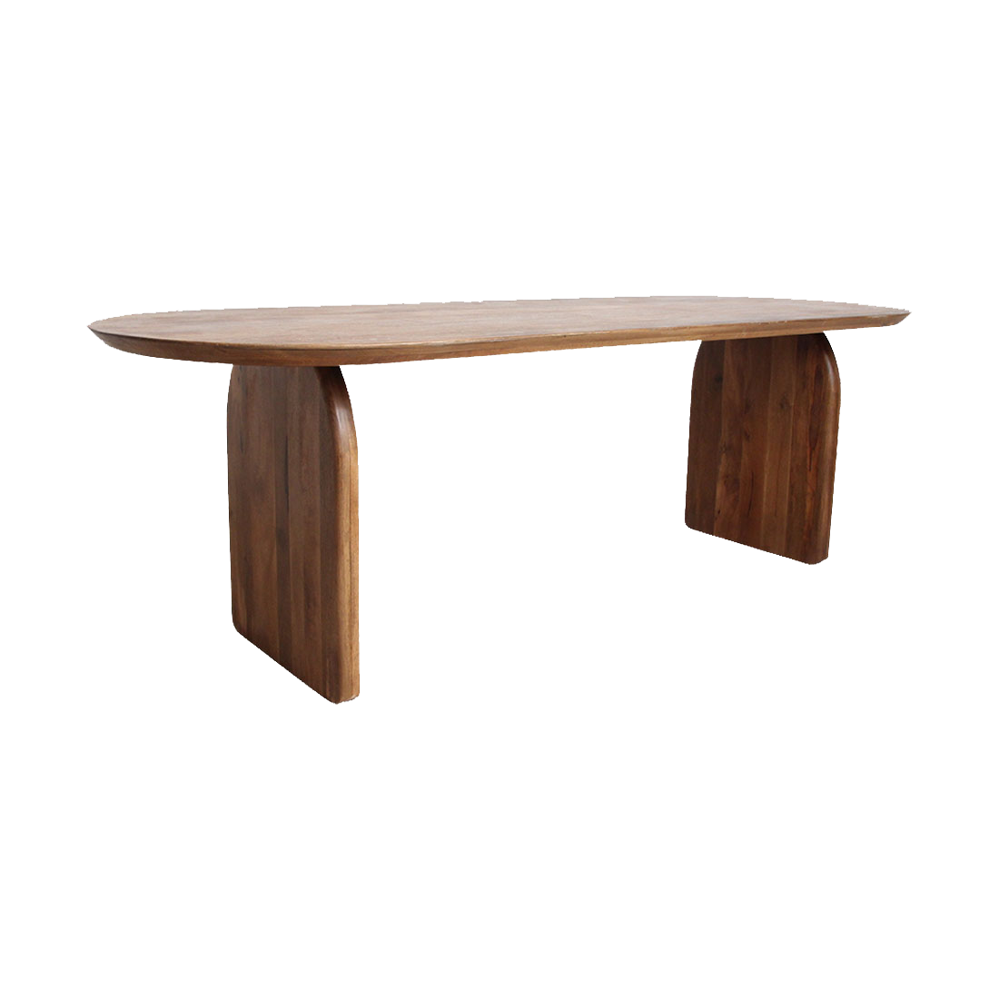 Bullnose Eettafel Gesloten Bruin 240cm Raw Materials
